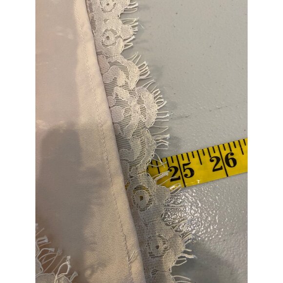 J. Crew Women's Sleeveless Ivory Lace Blouse Ruffled Collar Medium - Picture 8 of 10